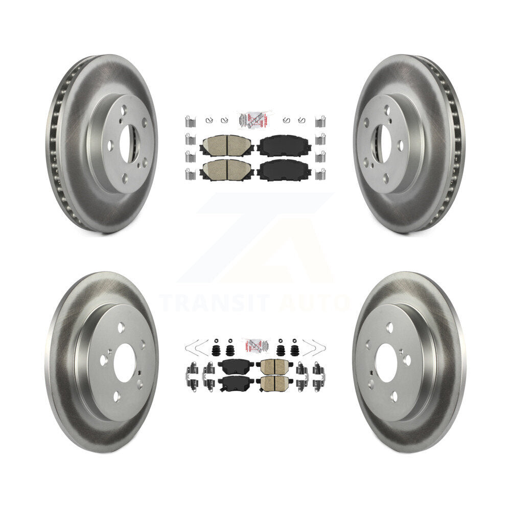 Front Rear Ceramic Pad Coated Disc Brake Rotors Kit For Toyota Prius Lexus CT200h Plug-In KGA-102618