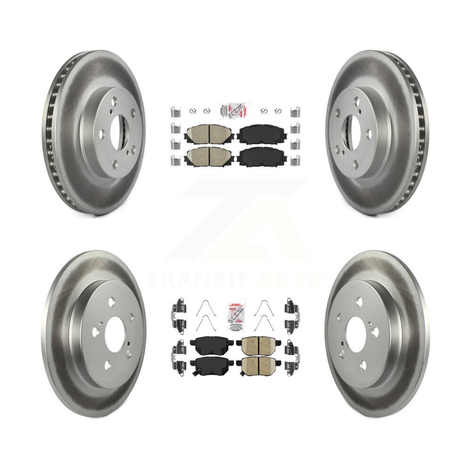 Front Rear Ceramic Pad Coated Disc Brake Rotors Kit For Toyota Prius Lexus CT200h Plug-In KGA-102620