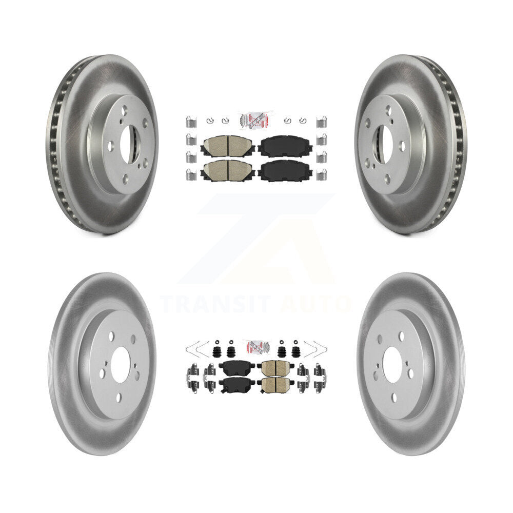 Front Rear Ceramic Pads And Coated Disc Brake Rotors Kit For Lexus CT200h KGA-102623