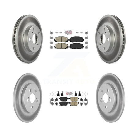Front Rear Ceramic Pads And Coated Disc Brake Rotors Kit For Lexus CT200h KGA-102623