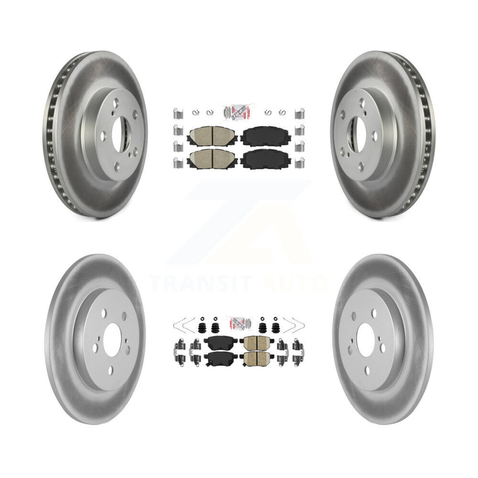 Front Rear Ceramic Pads And Coated Disc Brake Rotors Kit For Lexus CT200h KGA-102623