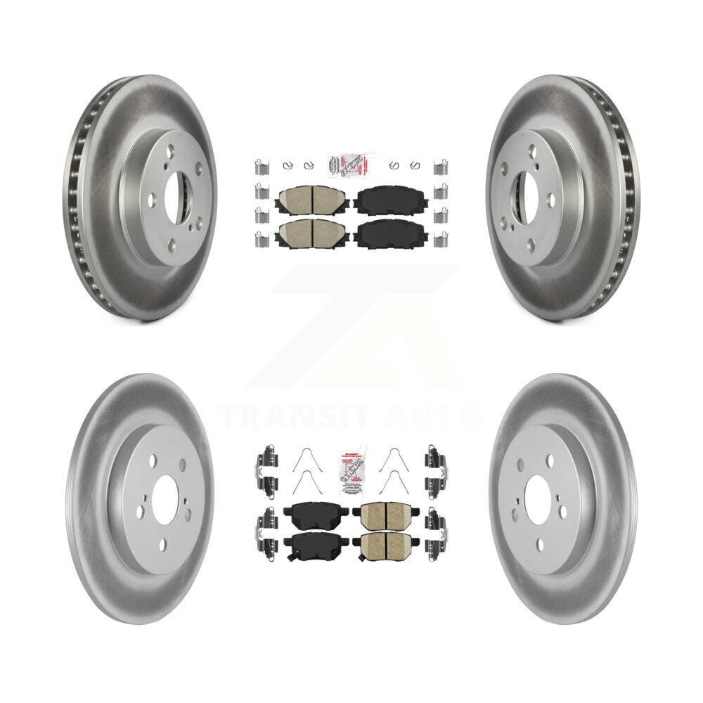 Front Rear Ceramic Pads And Coated Disc Brake Rotors Kit For Lexus CT200h KGA-102625