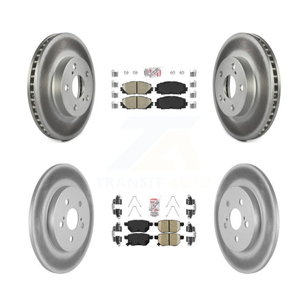 Front Rear Ceramic Pads And Coated Disc Brake Rotors Kit For Lexus CT200h KGA-102626
