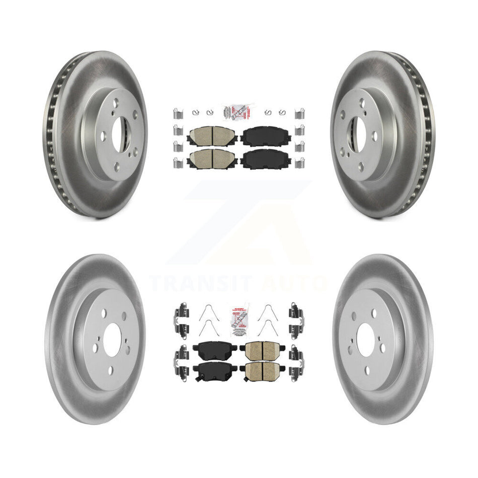Front Rear Ceramic Pads And Coated Disc Brake Rotors Kit For Lexus CT200h KGA-102626
