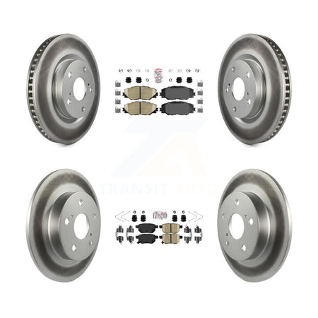 Front Rear Ceramic Pads And Coated Disc Brake Rotors Kit For 2011-2016 Scion tC KGA-102627