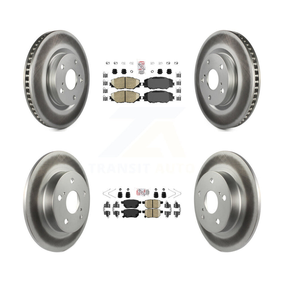 Front Rear Ceramic Pads And Coated Disc Brake Rotors Kit For 2011-2016 Scion tC KGA-102627