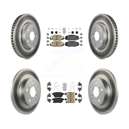 Front Rear Ceramic Pads And Coated Disc Brake Rotors Kit For 2011-2016 Scion tC KGA-102628