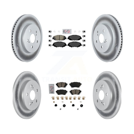 Front Rear Ceramic Pads And Coated Disc Brake Rotors Kit For Toyota Corolla KGA-102640