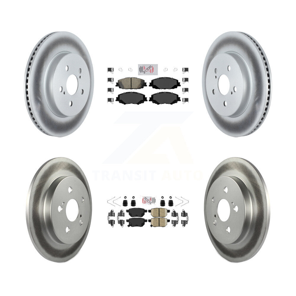 Front Rear Ceramic Pad Coat Disc Brake Rotor Kit For 2020-2022 Toyota Corolla Prius Prime KGA-102641