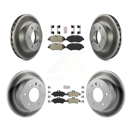 Front Rear Semi-Metallic Pad Coated Brake Rotor Kit For Sprinter 2500 Mercedes-Benz Dodge KGA-102646