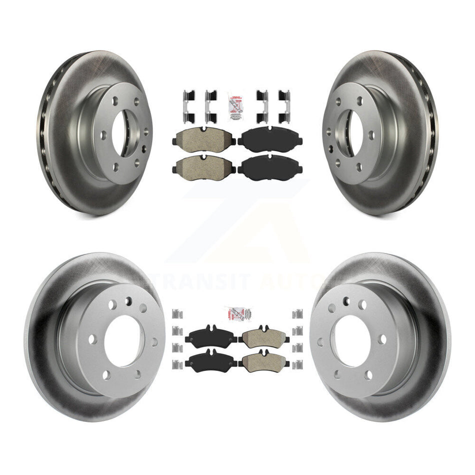 Front Rear Semi-Metallic Pad Coated Brake Rotor Kit For Sprinter 2500 Mercedes-Benz Dodge KGA-102646