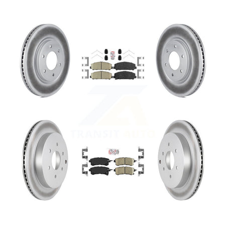 Front Rear Ceramic Pad & Coated Disc Brake Rotor Kit For INFINITI QX80 Nissan Armada QX56 KGA-102648