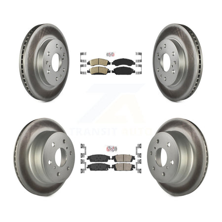 Front Rear Ceramic Pad Coat Brake Rotor Kit For GMC Sierra 1500 Chevrolet Silverado Tahoe KGA-102665