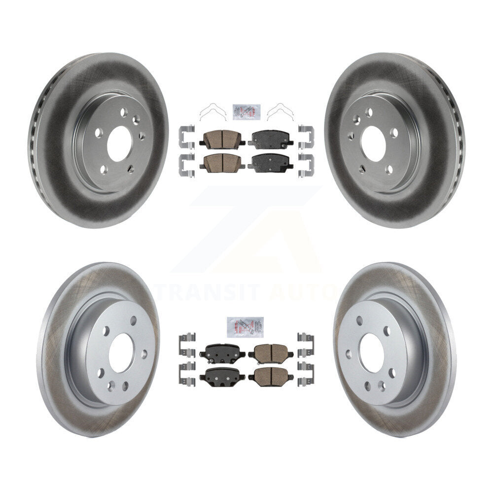 Front Rear Ceramic Pads And Coated Disc Brake Rotors Kit For Buick Encore Chevrolet Trax KGA-102666