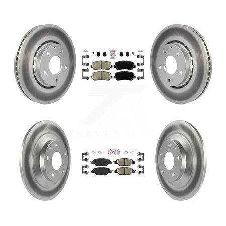 Front Rear Ceramic Pads And Coated Disc Brake Rotors Kit For Mazda CX-5 KGA-102669