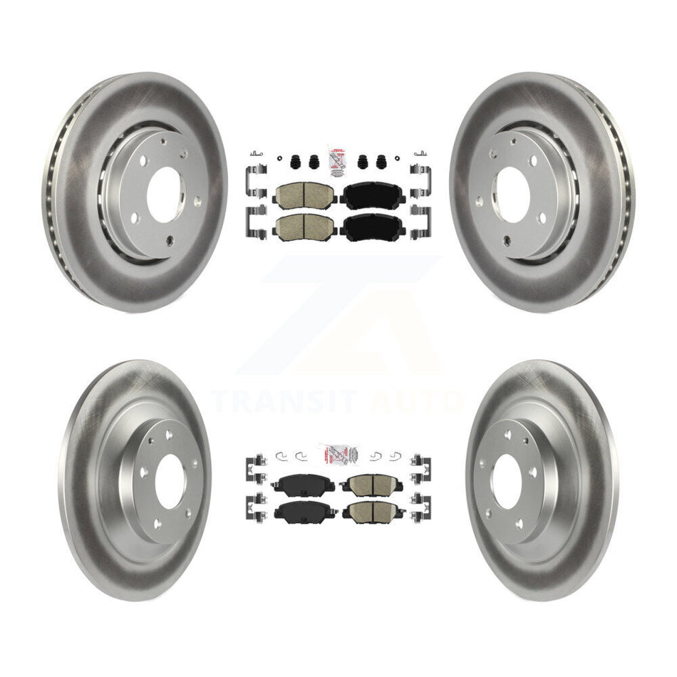 Front Rear Ceramic Pads And Coated Disc Brake Rotors Kit For Mazda CX-5 KGA-102669
