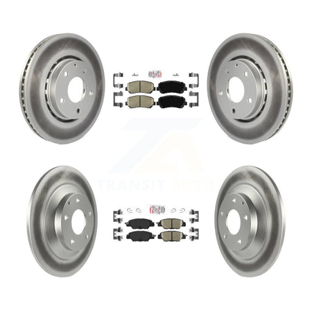 Front Rear Ceramic Pads And Coated Disc Brake Rotors Kit For Mazda CX-5 KGA-102670
