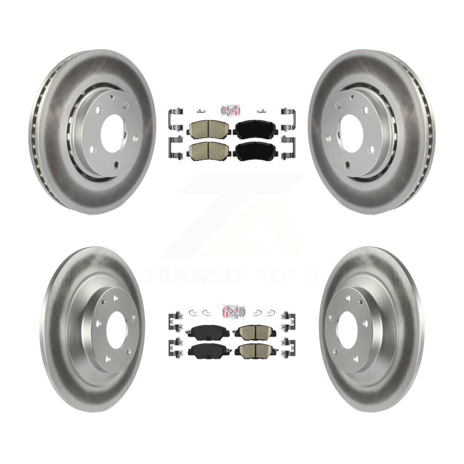 Front Rear Ceramic Pads And Coated Disc Brake Rotors Kit For Mazda CX-5 KGA-102670