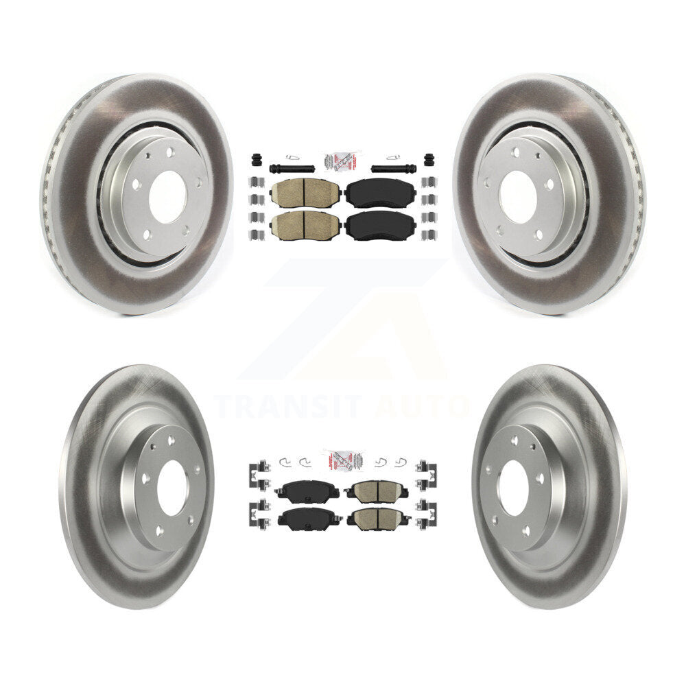 Front Rear Ceramic Pad Coated Disc Brake Rotors Kit For 2019-2024 Mazda CX-5 Turbocharged KGA-102671