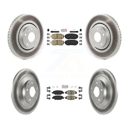 Front Rear Ceramic Pad Coated Disc Brake Rotors Kit For 2019-2024 Mazda CX-5 Turbocharged KGA-102671