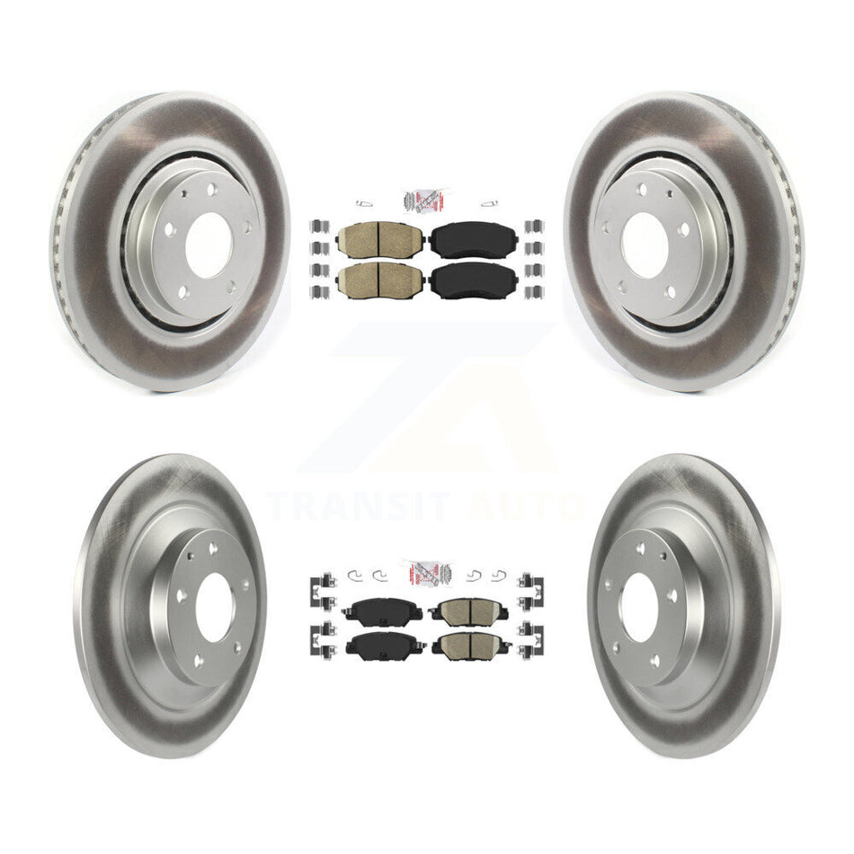 Front Rear Ceramic Pad Coated Disc Brake Rotors Kit For 2019-2024 Mazda CX-5 Turbocharged KGA-102672