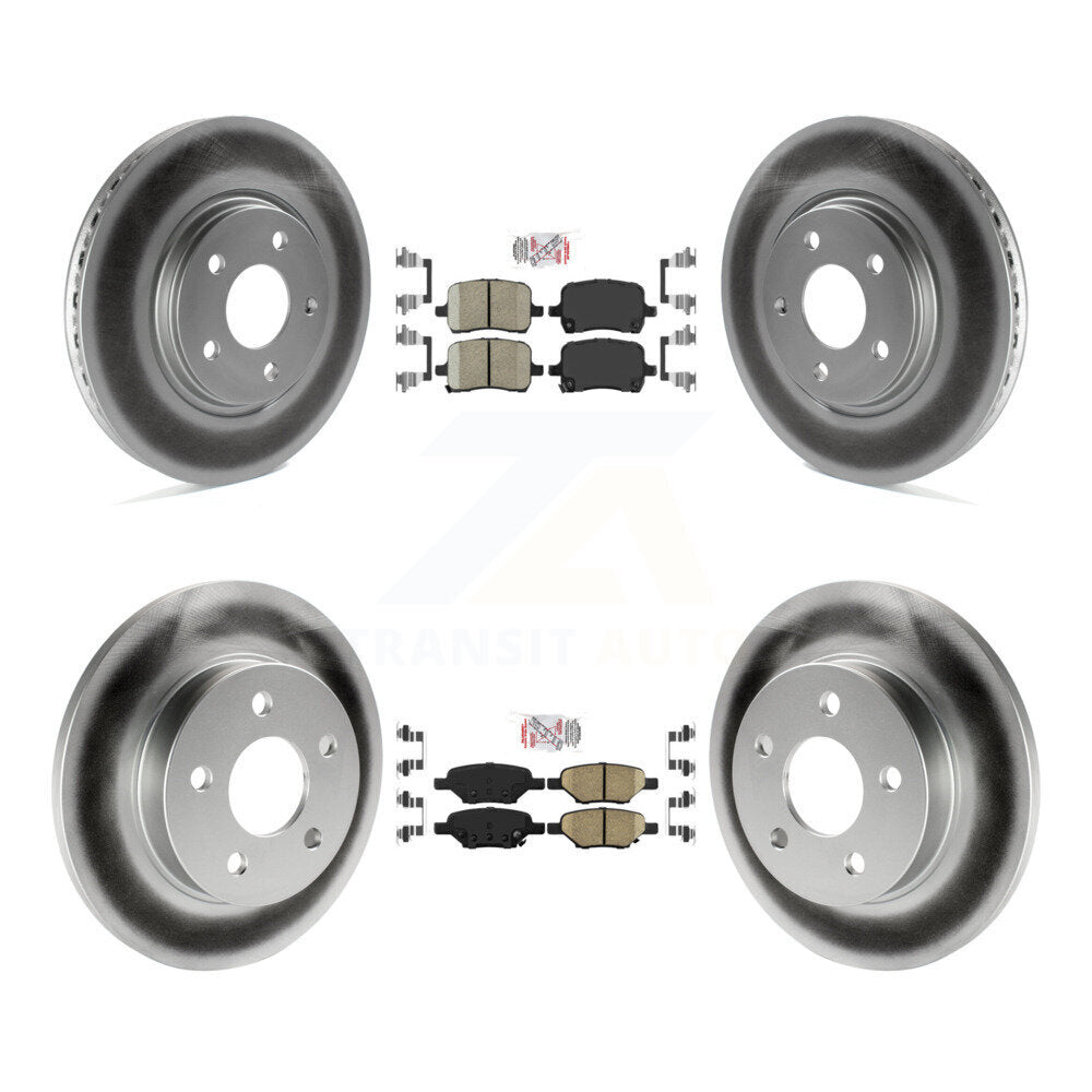 Front Rear Ceramic Pad Coat Brake Rotor Kit For Chevrolet Pontiac Cobalt G5 Saturn Ion G6 KGA-102681