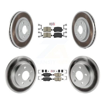 Front Rear Ceramic Pad Coated Brake Rotor Kit For 04-05 Chevrolet Malibu Drum rear brakes KGA-102684