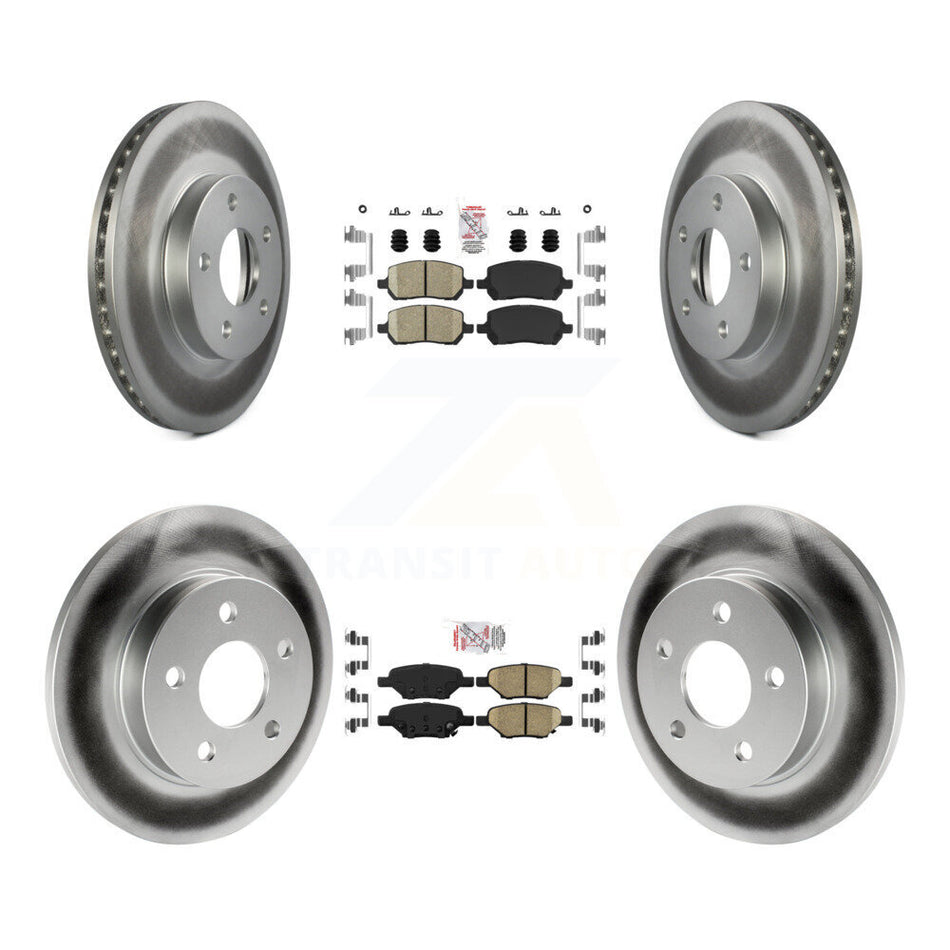 Front Rear Ceramic Pads And Coated Disc Brake Rotors Kit For Pontiac G5 KGA-102689