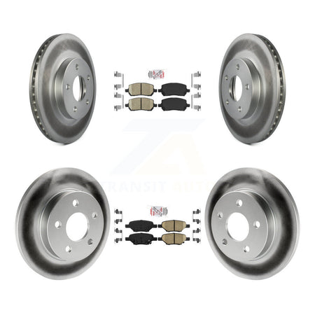 Front Rear Ceramic Pads And Coated Disc Brake Rotors Kit For Pontiac G5 KGA-102690