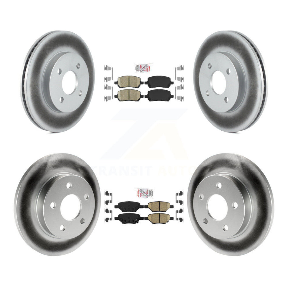 Front Rear Ceramic Pads And Coated Disc Brake Rotors Kit For Pontiac G5 Pursuit KGA-102694