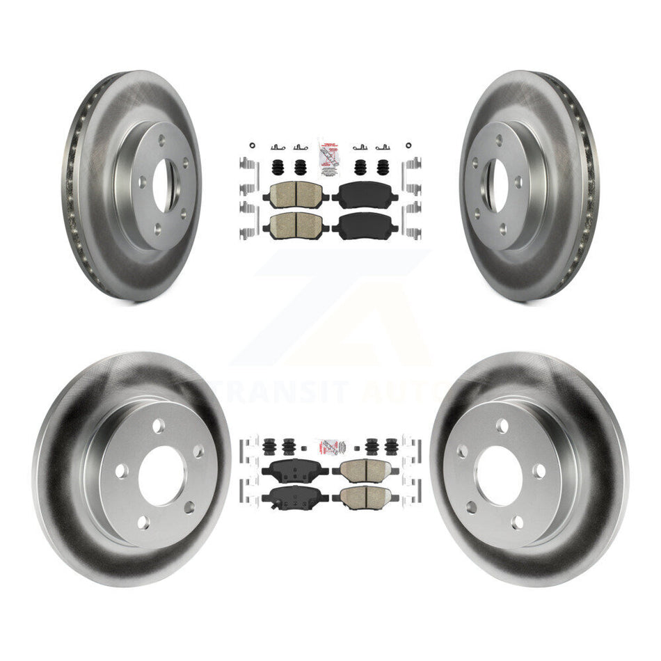 Front Rear Ceramic Pads And Coated Disc Brake Rotors Kit For Pontiac G5 KGA-102695
