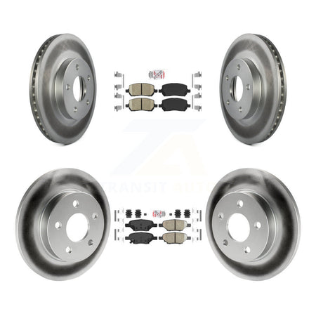 Front Rear Ceramic Pads And Coated Disc Brake Rotors Kit For Pontiac G5 KGA-102696
