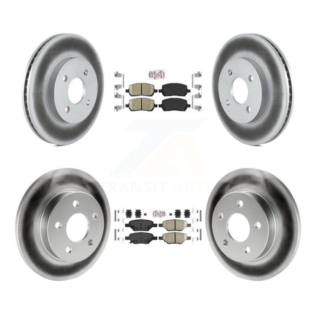 Front Rear Ceramic Pads And Coated Disc Brake Rotors Kit For Pontiac G5 Pursuit KGA-102700