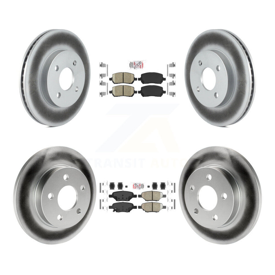 Front Rear Ceramic Pads And Coated Disc Brake Rotors Kit For Pontiac G5 Pursuit KGA-102700
