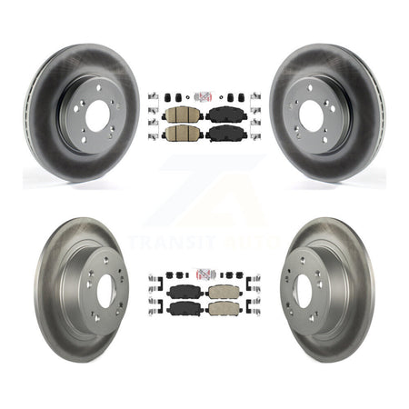 Front Rear Ceramic Pads And Coated Disc Brake Rotors Kit For 2016-2022 Honda HR-V KGA-102703