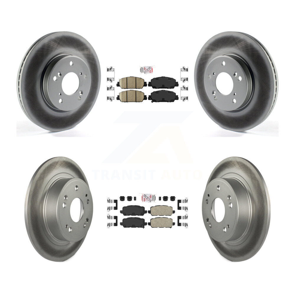 Front Rear Ceramic Pads And Coated Disc Brake Rotors Kit For 2016-2022 Honda HR-V KGA-102704