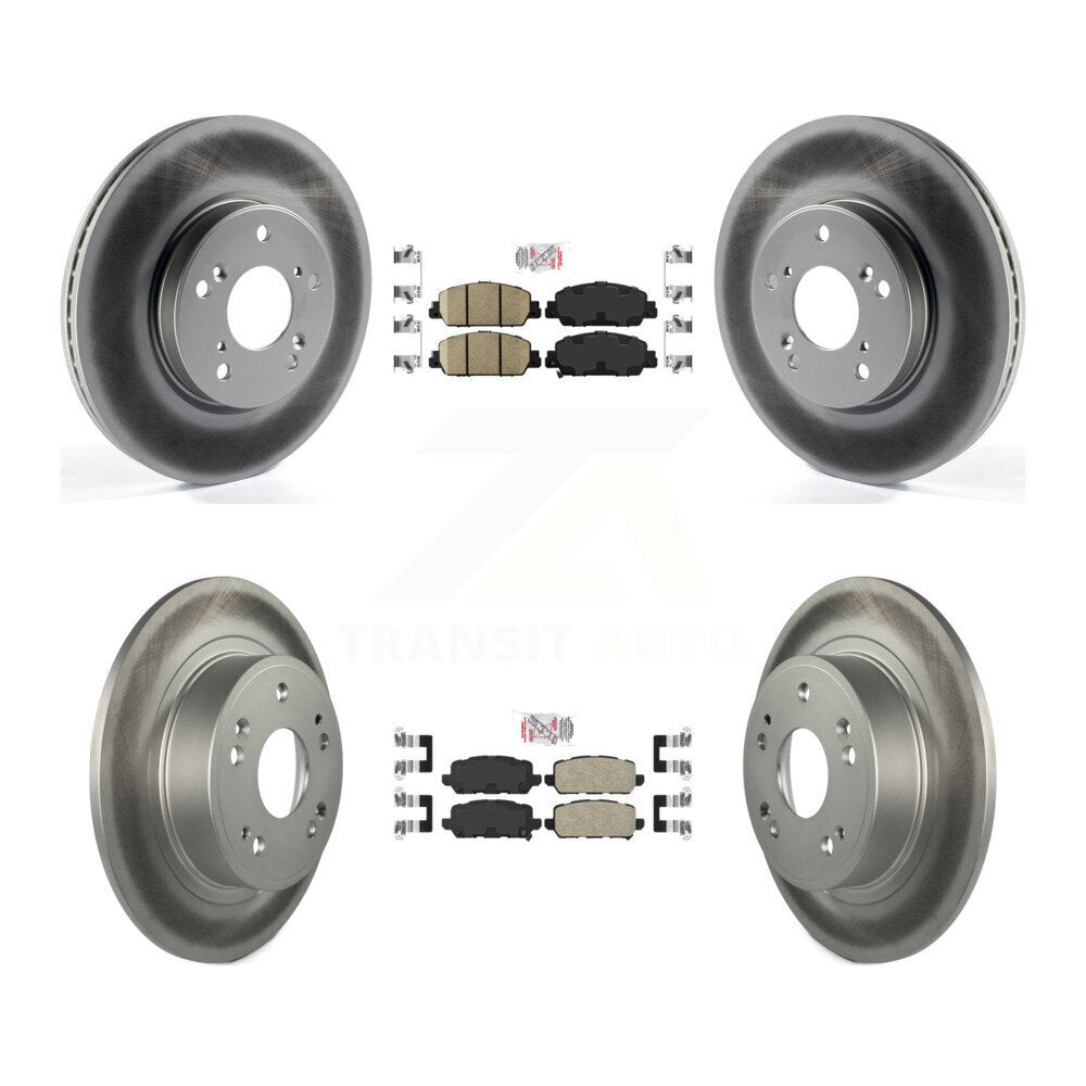 Front Rear Ceramic Pads And Coated Disc Brake Rotors Kit For 2016-2022 Honda HR-V KGA-102706