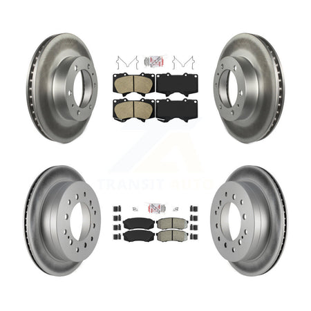 Front Ceramic Rear Semi-Metallic Pad Coated Brake Rotor Kit For Toyota 4Runner FJ Cruiser KGA-102723