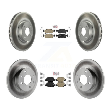 Front Rear Ceramic Pads And Coated Disc Brake Rotors Kit For Fiat 500 KGA-102729