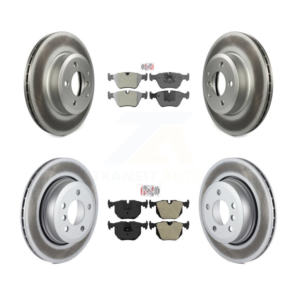 Front Rear Semi-Metallic Pads And Coated Disc Brake Rotors Kit For 2004-2010 BMW X3 KGA-102756