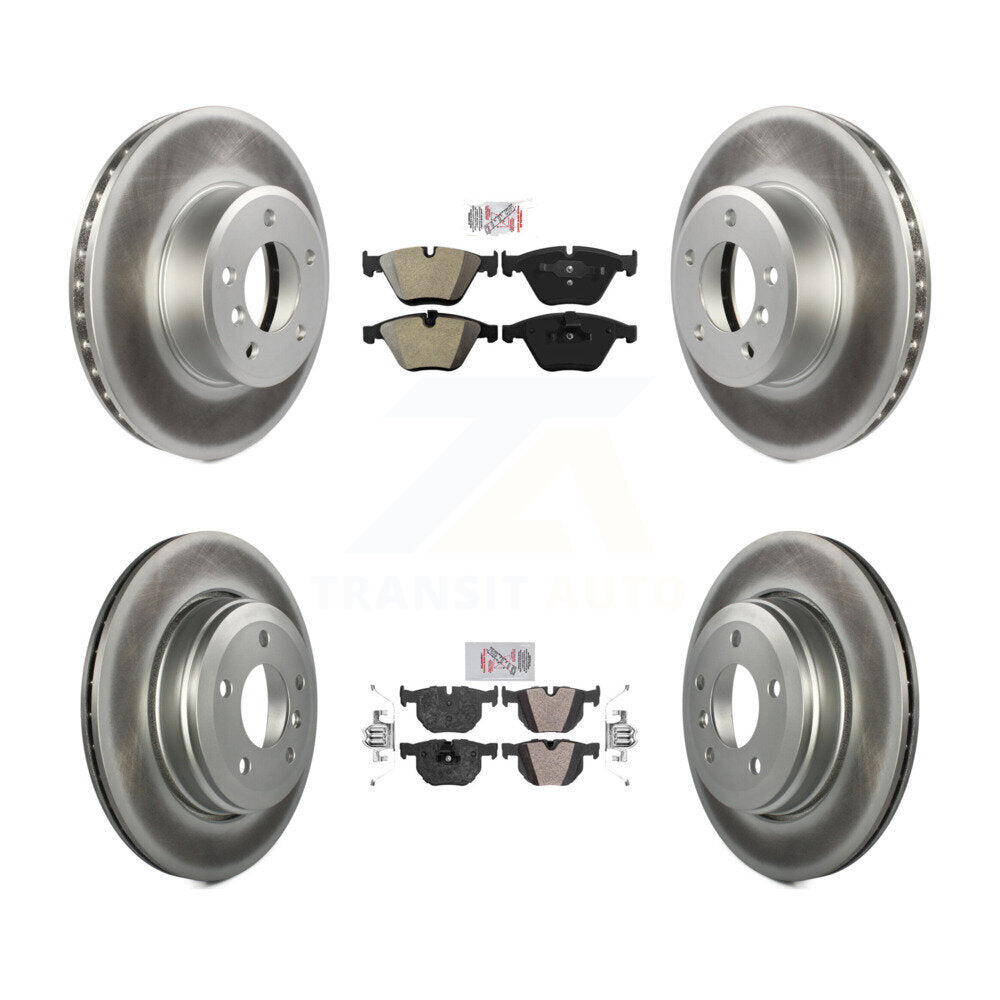 Front Rear Semi-Metallic Pads And Coated Disc Brake Rotors Kit For BMW 530i 525i 528i KGA-102766
