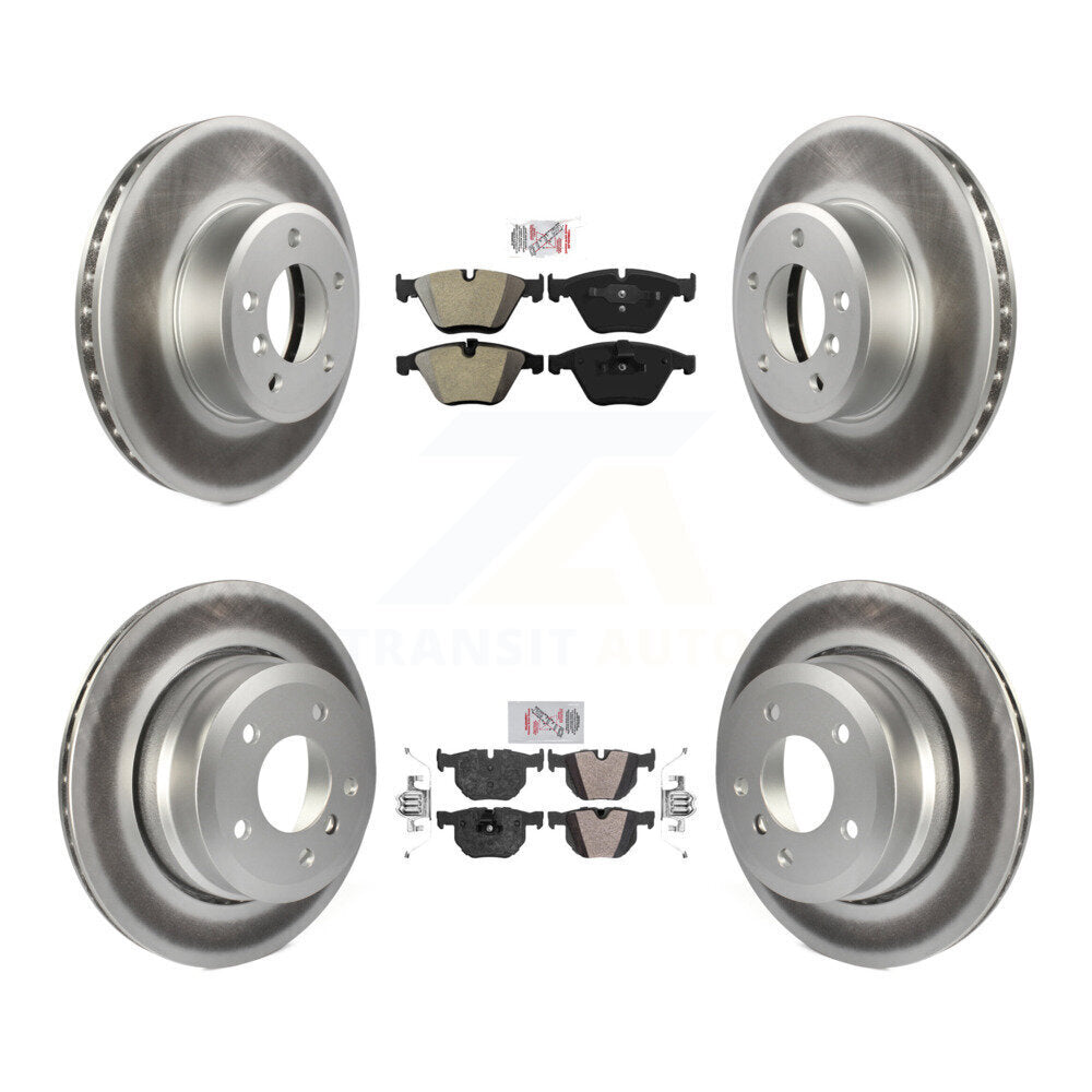 Front Rear Semi-Metallic Pad Coated Brake Rotors Kit For BMW 530xi 528i xDrive 535i 535xi KGA-102767