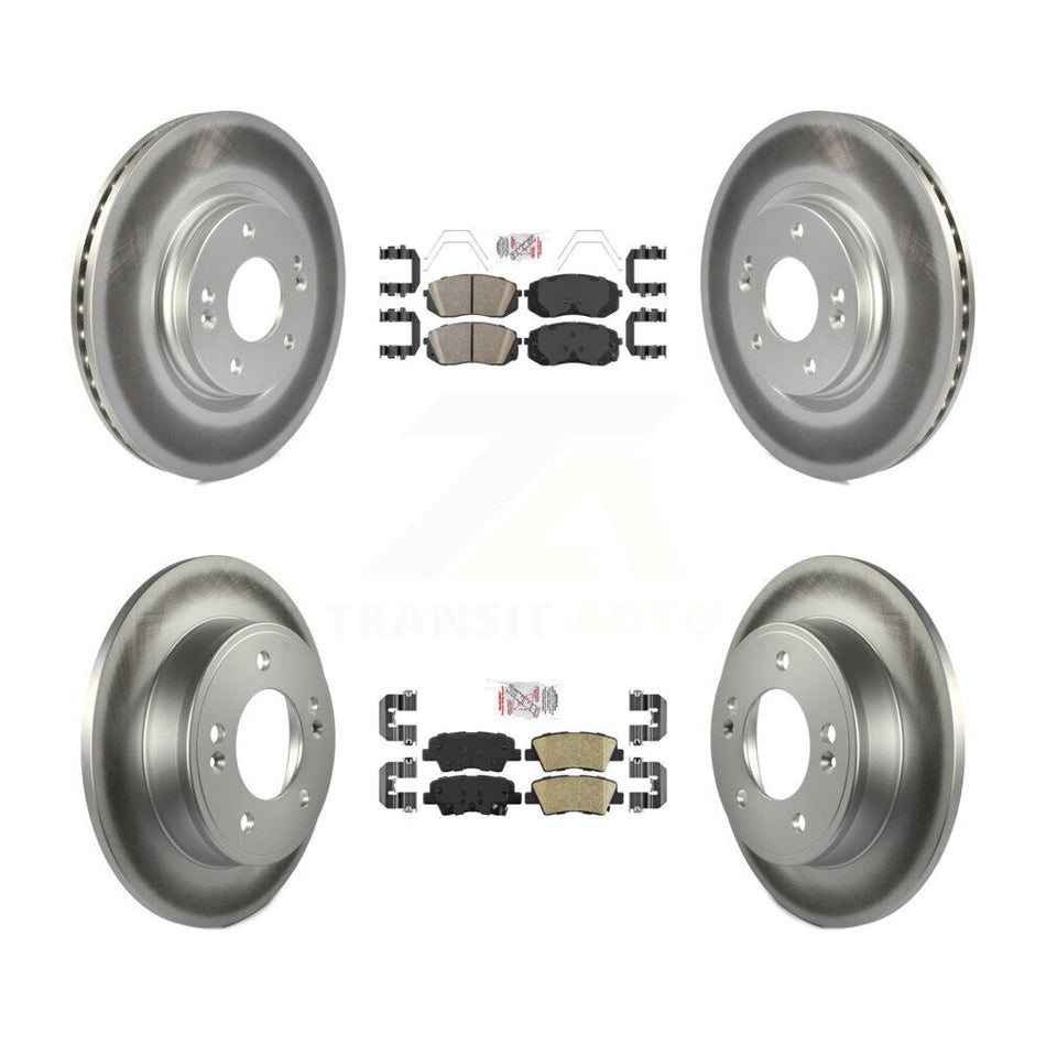 Front Rear Ceramic Pad Coat Brake Rotor Kit For Kia Forte5 1.6L With Manual Parking KGA-102776