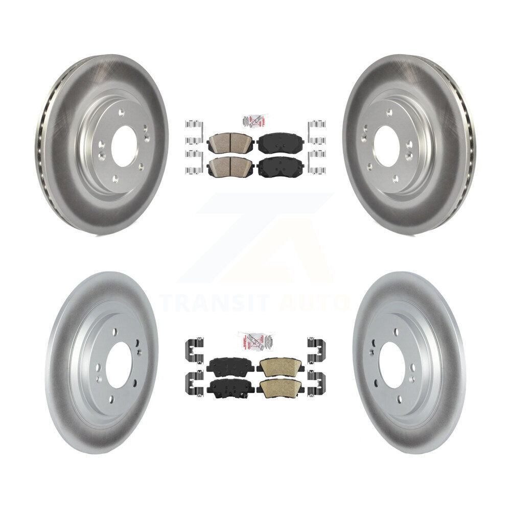 Front Rear Ceramic Pad Coated Disc Brake Rotors Kit For Hyundai Kona Electric Kia Niro EV KGA-102783