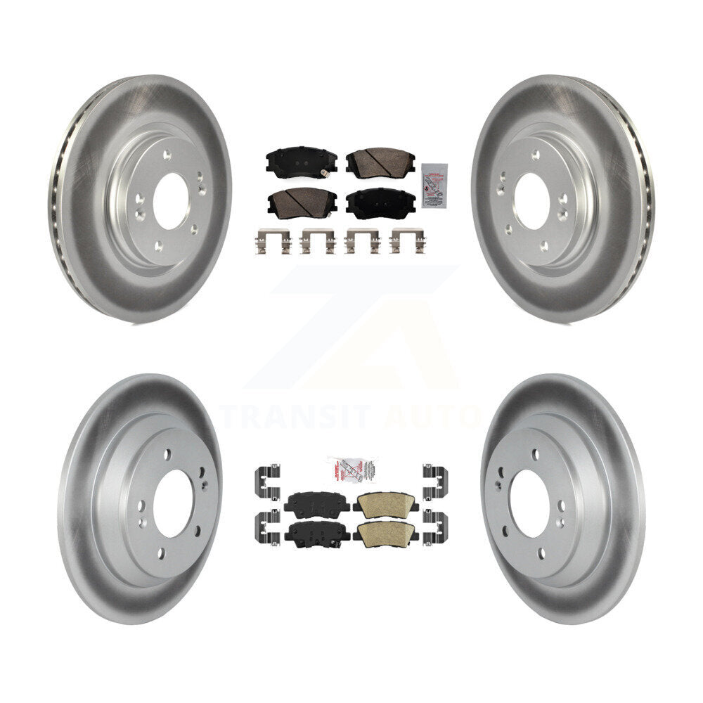 Front Rear Ceramic Pad Coat Brake Rotor Kit For 2020-2022 Kia Soul 1.6L with Turbocharged KGA-102784
