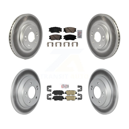 Front Rear Ceramic Pad Coat Brake Rotor Kit For 2020-2022 Kia Soul 1.6L with Turbocharged KGA-102784