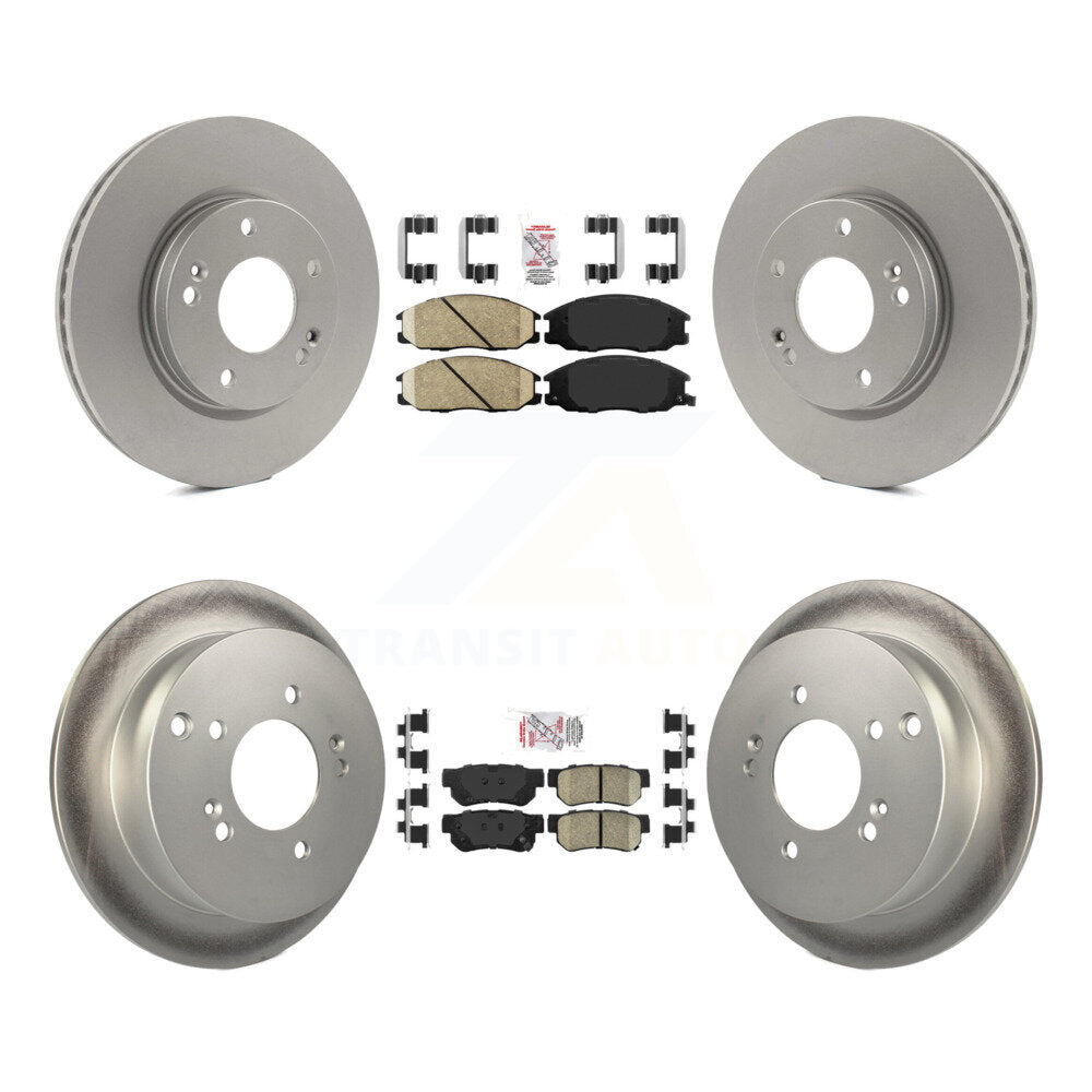 Front Rear Ceramic Pads And Coated Disc Brake Rotors Kit For Hyundai Santa Fe KGA-102796