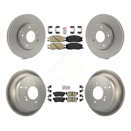 Front Rear Ceramic Pads And Coated Disc Brake Rotors Kit For Hyundai Santa Fe KGA-102796