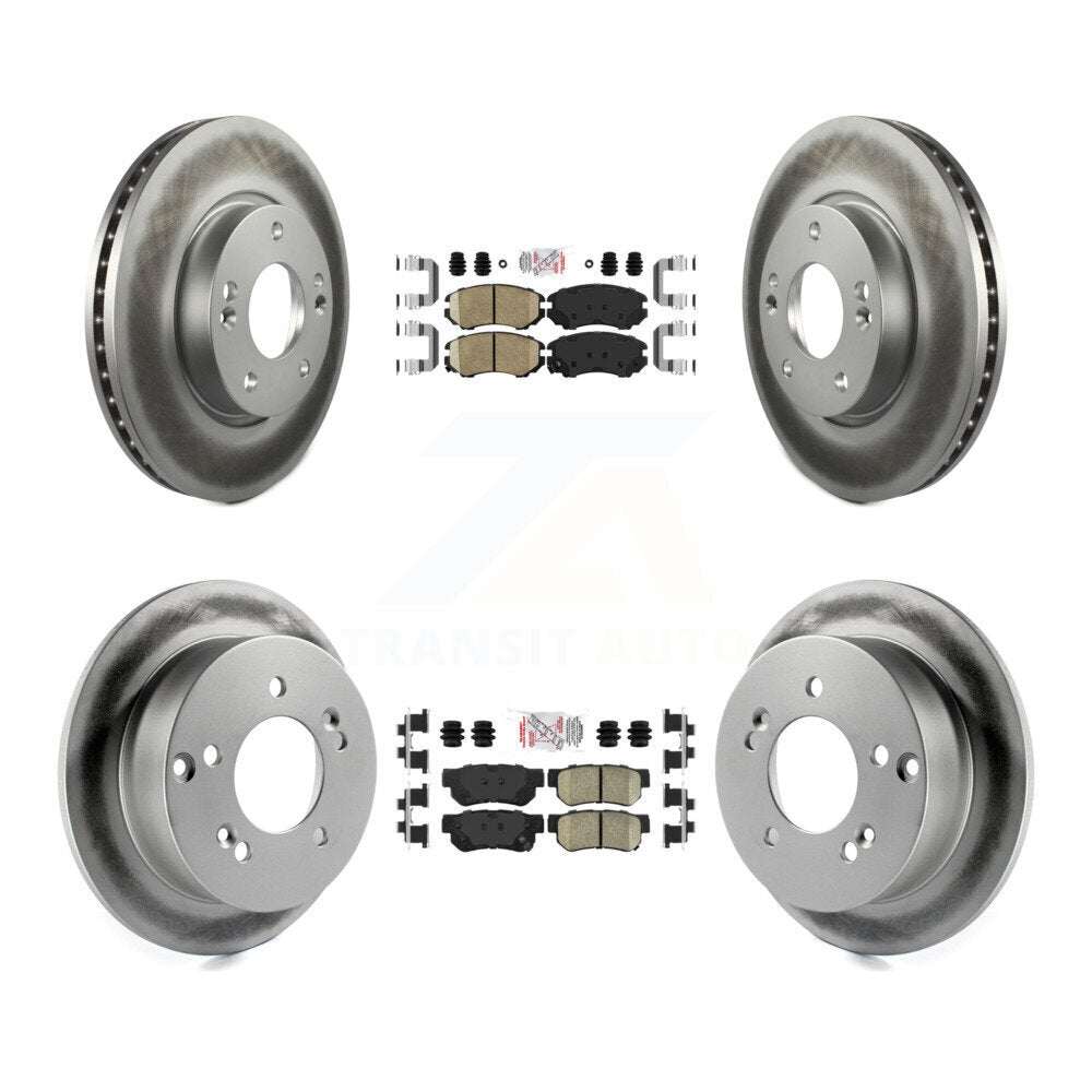 Front Rear Ceramic Pad Coat Brake Rotor Kit For Hyundai Tucson Kia Sportage Sonata Optima KGA-102810