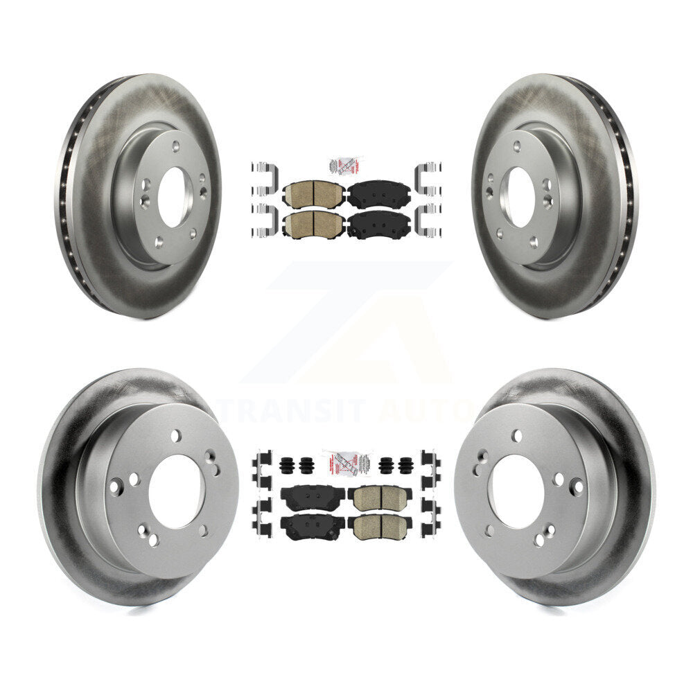 Front Rear Ceramic Pad Coat Brake Rotor Kit For Hyundai Tucson Kia Sportage Sonata Optima KGA-102811